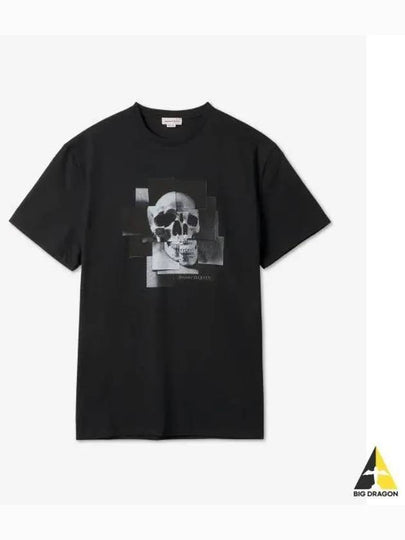 Skull Graphic Print Short Sleeve T-Shirt Black - ALEXANDER MCQUEEN - BALAAN 2