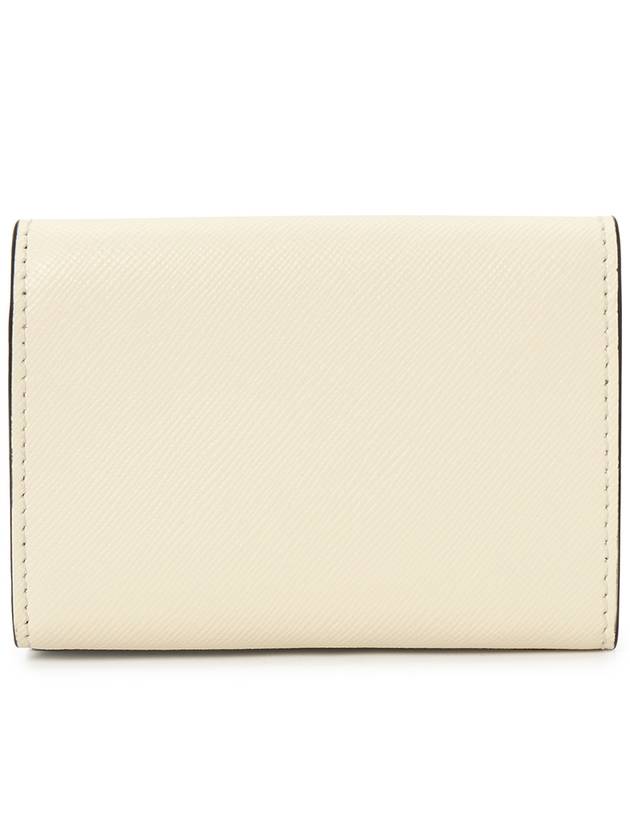 Saffiano Color Block Tri-Fold Half Wallet Blue - MARNI - BALAAN 3