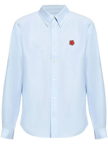 Boke Flower Long Sleeve Shirt Blue - KENZO - BALAAN 1