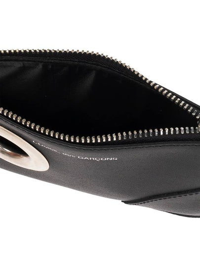 Comme Des Garçons Leather Pouch, Women's, Black - COMME DES GARCONS - BALAAN 2