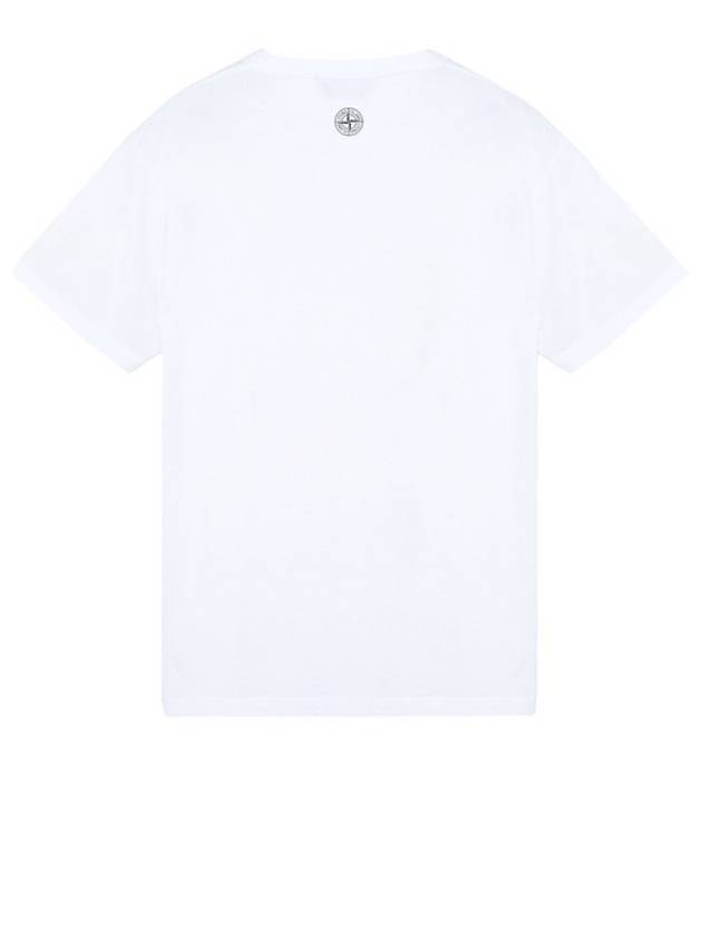 Men's Headquarters Logo Pocket Short Sleeve T-Shirt White - STONE ISLAND - BALAAN 3