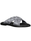 CD Diamond Alias ​​Leather Slippers Grey - DIOR - BALAAN 3