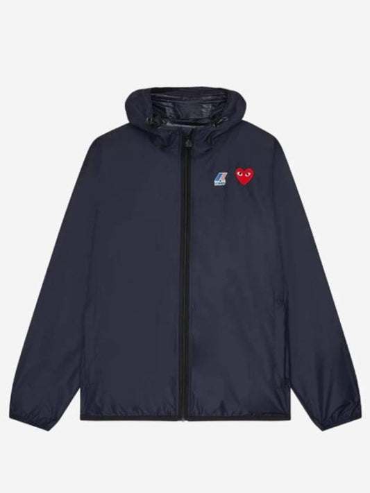 Play Comme des Garcons x K Way Full Zip Jacket Navy AZ J501 051 1 - COMME DES GARCONS PLAY - BALAAN 1