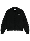 Kids Logo Bomber Black - MSGM - BALAAN 1