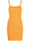 Robe Check Knit Short Dress Orange - JACQUEMUS - BALAAN 1