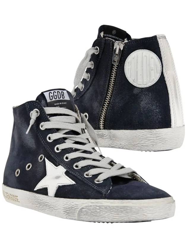 Leather Francy High Top Sneakers Night Blue - GOLDEN GOOSE - BALAAN 2