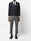 Plain Weave Suiting 4 Bar Classic Sport Jacket Dark Blue - THOM BROWNE - BALAAN 5