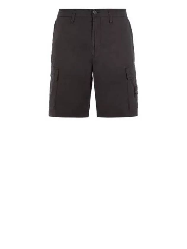 Light Stretch Cotton Bermuda Shorts Black - STONE ISLAND - BALAAN 2