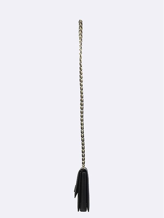 Ferragamo 21 E480 Black Color Saffiano Barazini Gold Metal Chain Cross Bag - SALVATORE FERRAGAMO - BALAAN 3