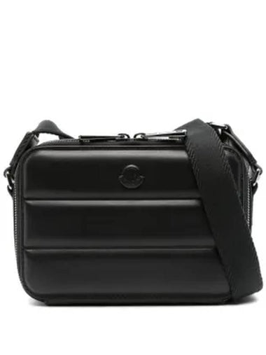 Logo Applique Leather Cross Bag Black - MONCLER - BALAAN 1