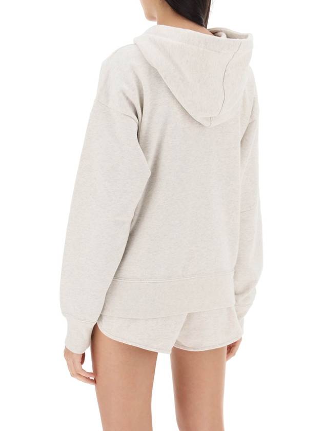 Sylla Embroidered Logo Oversized Hoodie Ecru - ISABEL MARANT - BALAAN 4