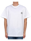 Men's Back Logo Cotton Short Sleeve T-Shirt White - WOOYOUNGMI - BALAAN 3