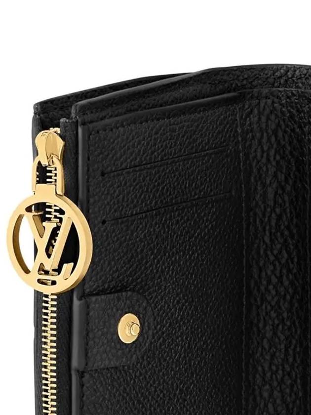 Lisa Monogram Leather Half Wallet Black - LOUIS VUITTON - BALAAN 6