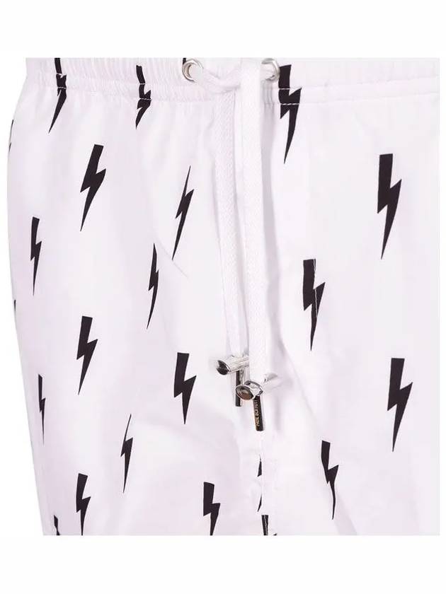 Men s Lightning Print Swim Shorts White - NEIL BARRETT - BALAAN 6