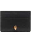 Gold Skull Card Wallet Black - ALEXANDER MCQUEEN - BALAAN 1