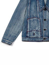 Men's I4SJ02BL Flipped Wave Denim Jacket Denim - IOEDLE - BALAAN 5