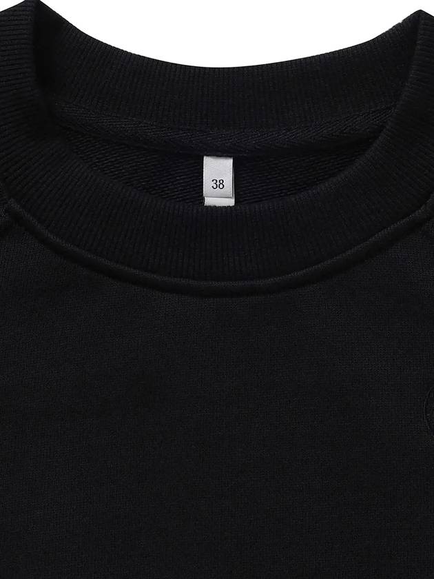 Paneled Cropped Sweatshirt Black - NOIRER FOR WOMEN - BALAAN 5