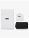 Embossed Numeric Logo Zip Around Long Wallet Black - MAISON MARGIELA - BALAAN 5