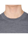 Men's Icon Striped Wool Long Sleeve T-Shirt Grey - BURBERRY - BALAAN 6