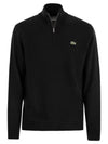 Logo Patch Half Zip Knit Top Black - LACOSTE - BALAAN 2