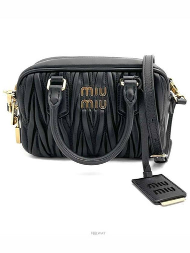 Matrace logo top handle tote and shoulder bag 5BB123 - MIU MIU - BALAAN 1