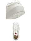 Heart Embroidered Denim Low-Top Sneakers White - AMI - BALAAN 6