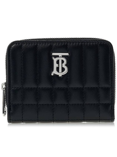 Lola Quilted Zip Round Coin Card Wallet Black - BURBERRY - BALAAN 2