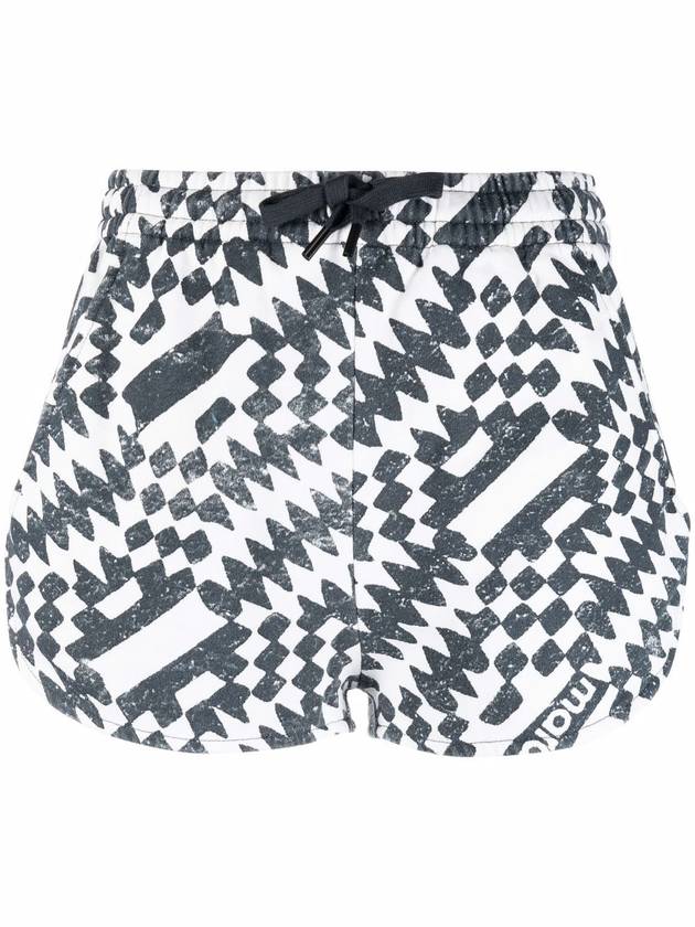 MiPikiae Pattern Printing Shorts White Black - ISABEL MARANT ETOILE - BALAAN 1