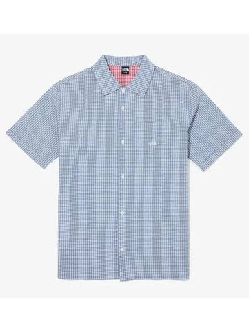 The North Face NH8SQ01B Men s Traveler Check Short Sleeve Shirt - THE NORTH FACE - BALAAN 1