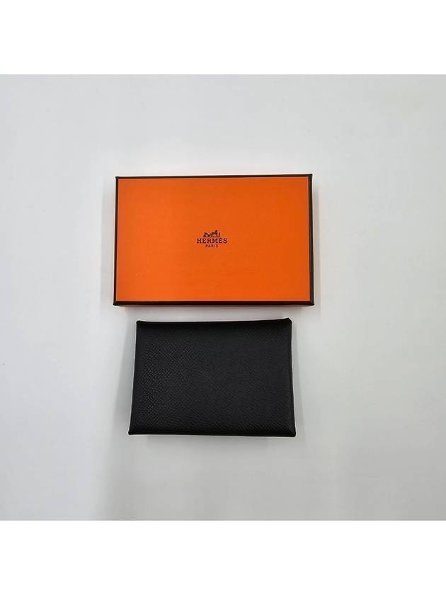 Calvi Duo Compact Card Wallet Noir - HERMES - BALAAN 2