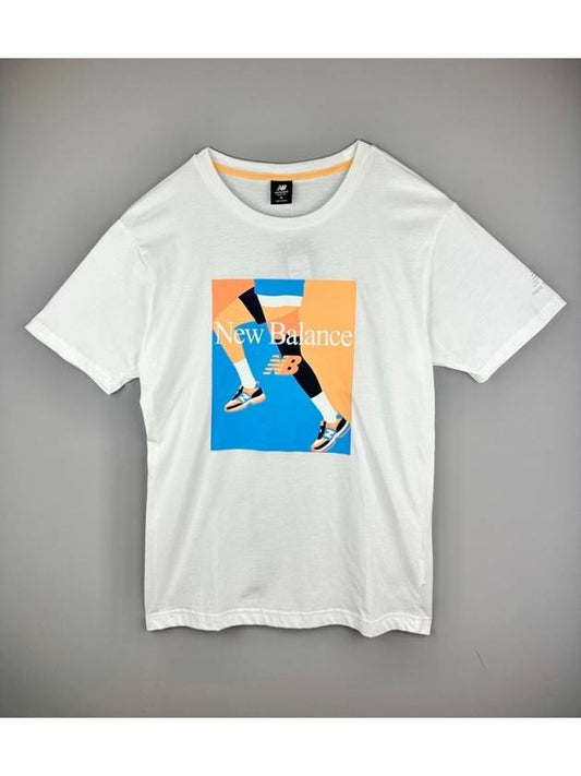 TShirt AMT21516 White MENS - NEW BALANCE - BALAAN 1