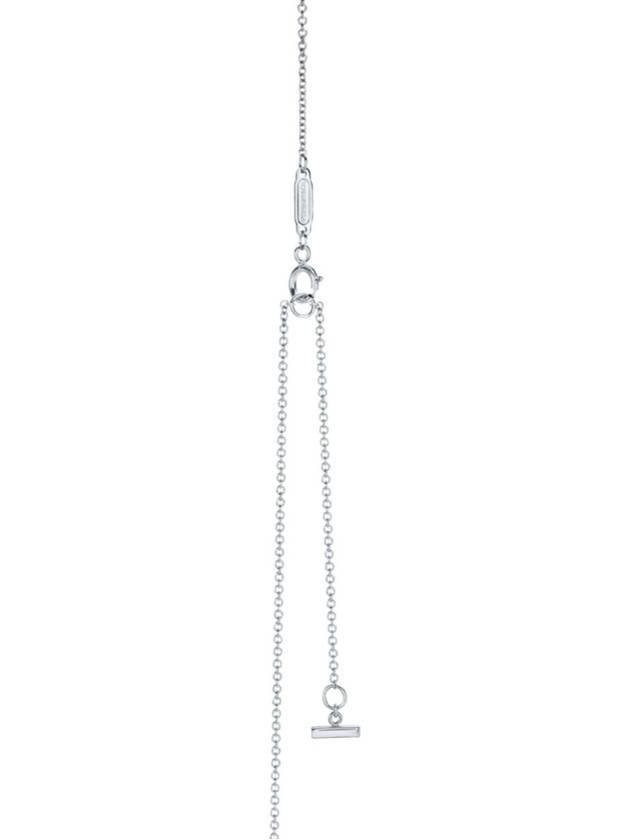 T Smile Pendant 18K Diamond Necklace Silver - TIFFANY & CO. - BALAAN 5