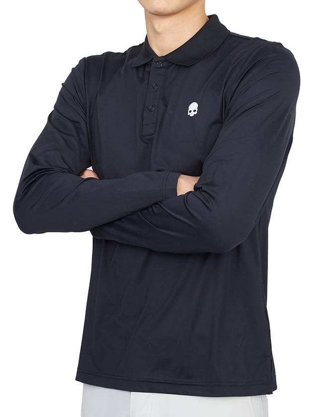 Golf Wear Polo Long Sleeve T-Shirt G00562 E08 - HYDROGEN - BALAAN 5