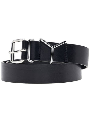 Y Project Y buckle leather belt BELT1YS24 BLACK SILVER - Y/PROJECT - BALAAN 1