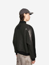 Logo Patch Bomber Jacket Dark Grey Melange - ACNE STUDIOS - BALAAN 4