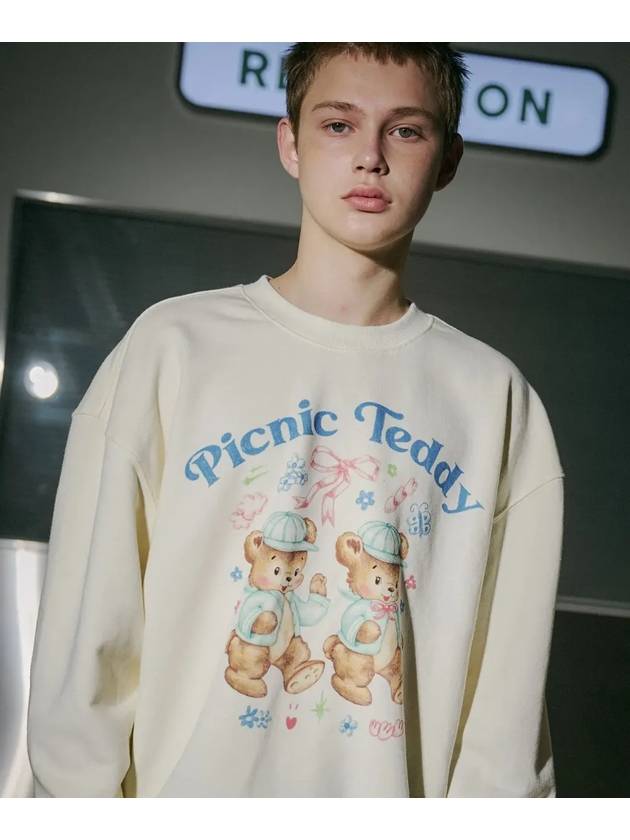 DTP Picnic Teddy Sweatshirt Cream - CPGN STUDIO - BALAAN 3