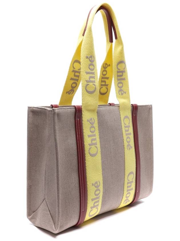 Woody Medium Tote Bag Yellow - CHLOE - BALAAN 4