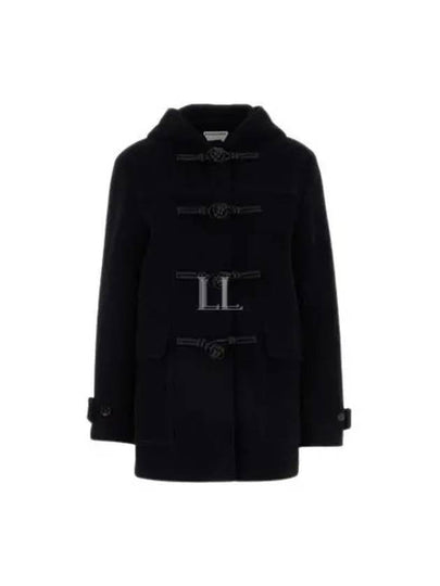 Knot Wool Duffel Coat Navy - BOTTEGA VENETA - BALAAN 2