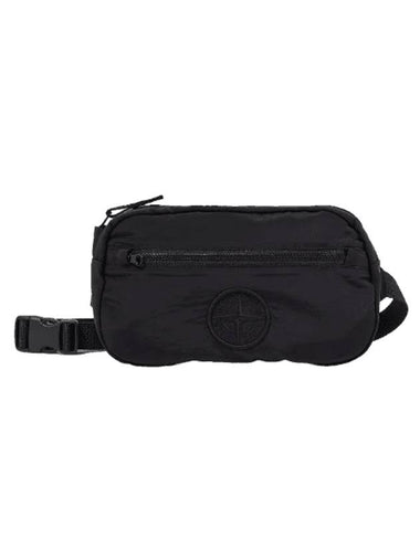 Logo Nylon Belt Bag Black - STONE ISLAND - BALAAN 1