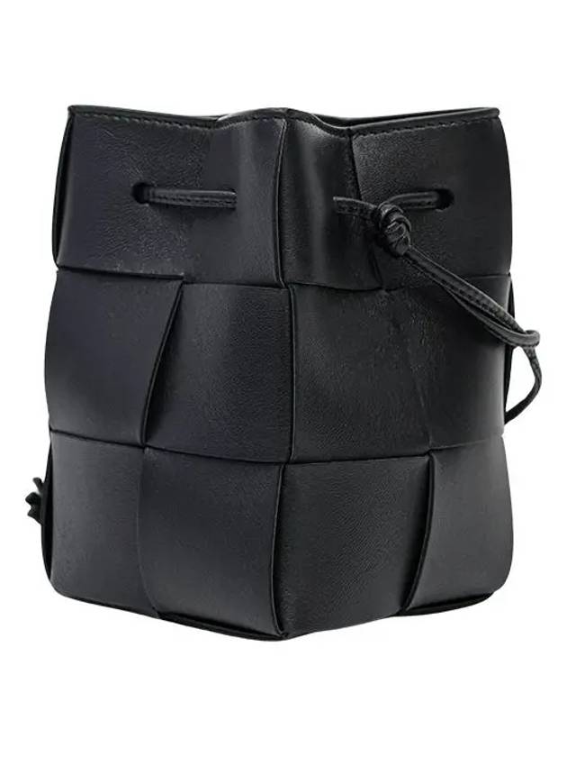 Intrecciato Cassette Small Bucket Bag Black - BOTTEGA VENETA - BALAAN 3