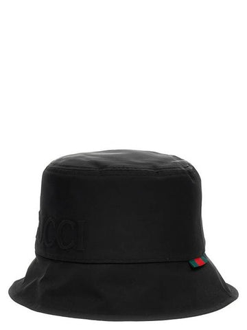 Logo Nylon Bucket Hat Black - GUCCI - BALAAN 1