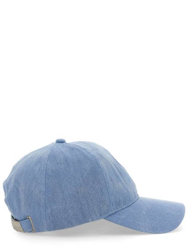 Embroidered Logo Denim Ball Cap Baby Blue - GANNI - BALAAN 6