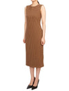 Nocera Sleeveless Long Dress Brown - MAX MARA - BALAAN 3