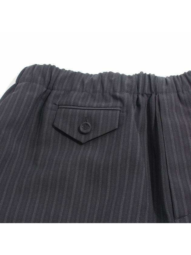 Elastic Waist Striped Bermuda Shorts Black - DIOR - BALAAN 4