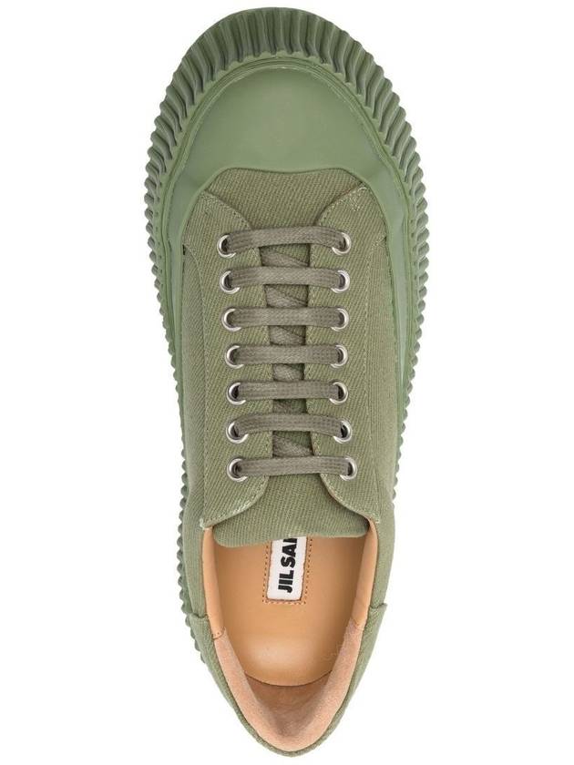 Canvas Platform Low Top Sneakers Green - JIL SANDER - BALAAN 3