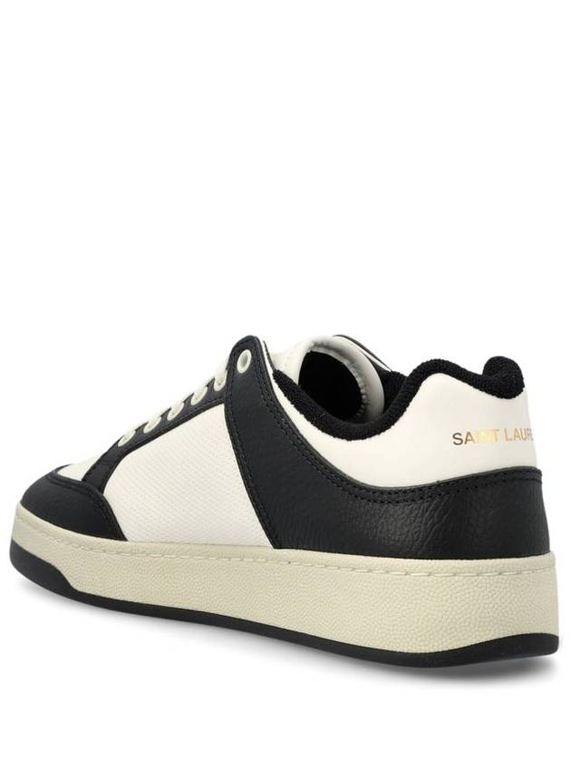 SL 61 Low Top Sneakers Black White - SAINT LAURENT - BALAAN 4