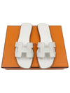 Oran Calfskin Slippers Blanc - HERMES - BALAAN 2