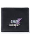 Lightning Logo Classic Half Wallet Black - SAINT LAURENT - BALAAN 2