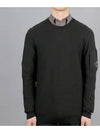 Lens Detail Crew Neck Knit Top Black - CP COMPANY - BALAAN 2