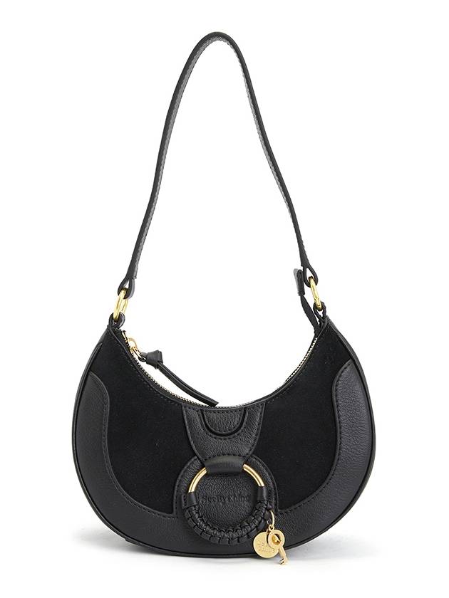 Hana Half Moon Leather Shoulder Bag Black - CHLOE - BALAAN 2